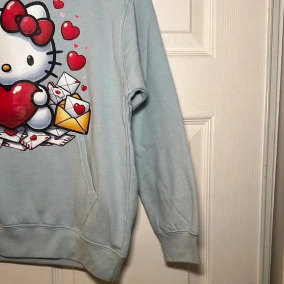 Hello Kitty Blue and Red Hoodie Sweatshirt - Picture 4 of 6
